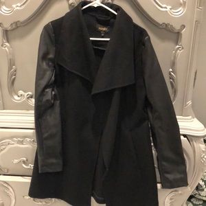 🖤⭐️Laundry waterfall coat with leather sleeves